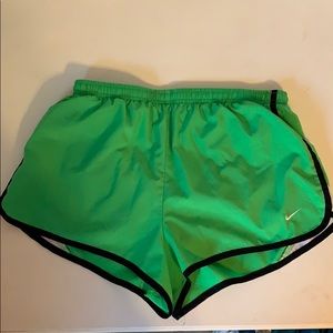 Nike Green Running Shorts w/ White Netting. Size M